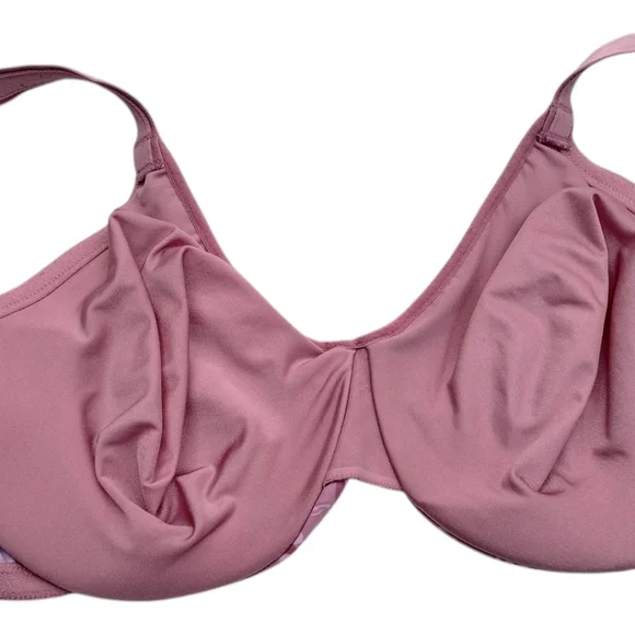 Olga Side Support Ultimate Comfort Women's Size 40D Pink Floral Unlined Bra - Picture 3 of 6